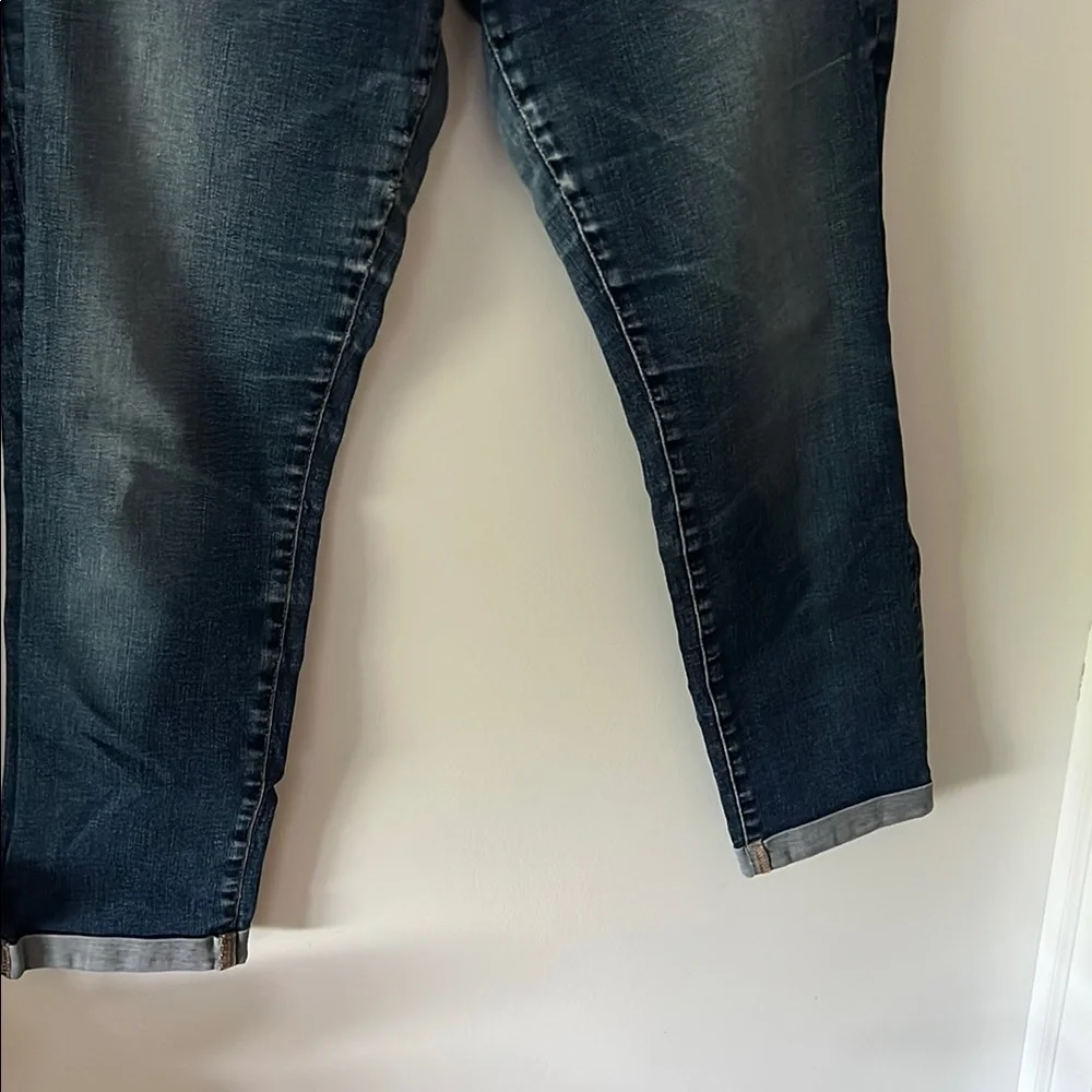 Ag Adriano Goldschmied The Stevie Roll-up Slim Straight Blue Denim 👖 - Picture 4 of 10